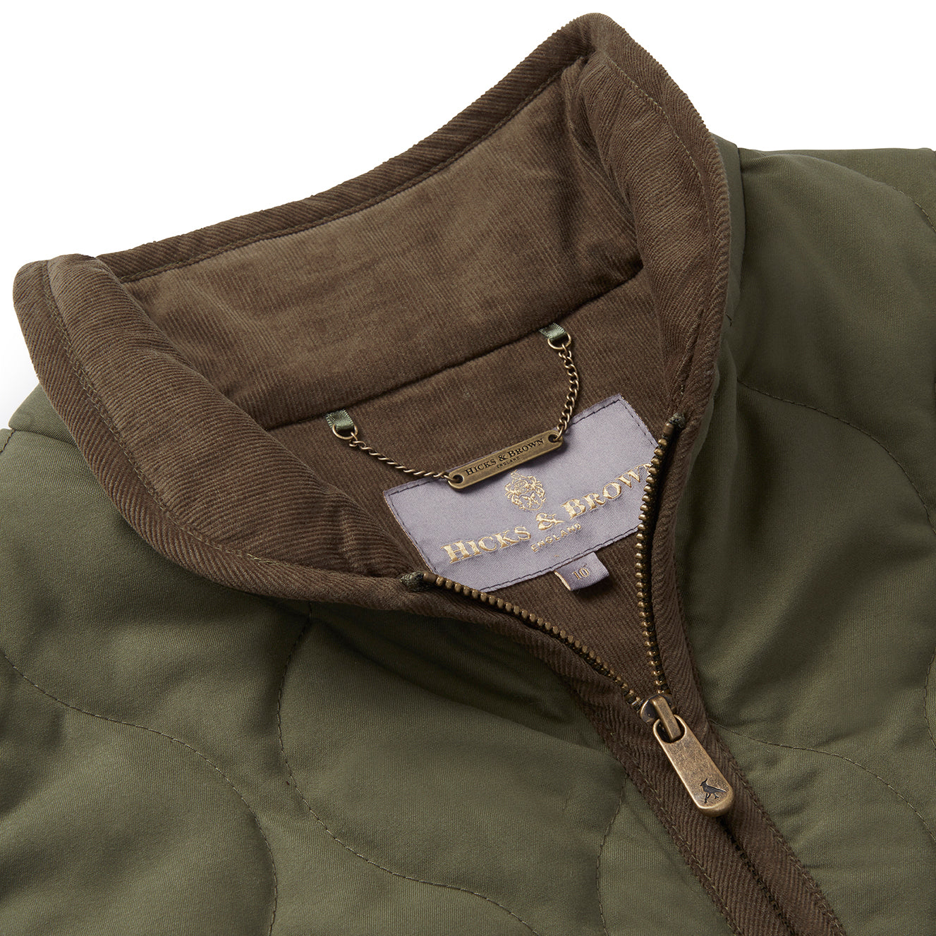 Hicks & Brown Clothing The Timworth Gilet in Green