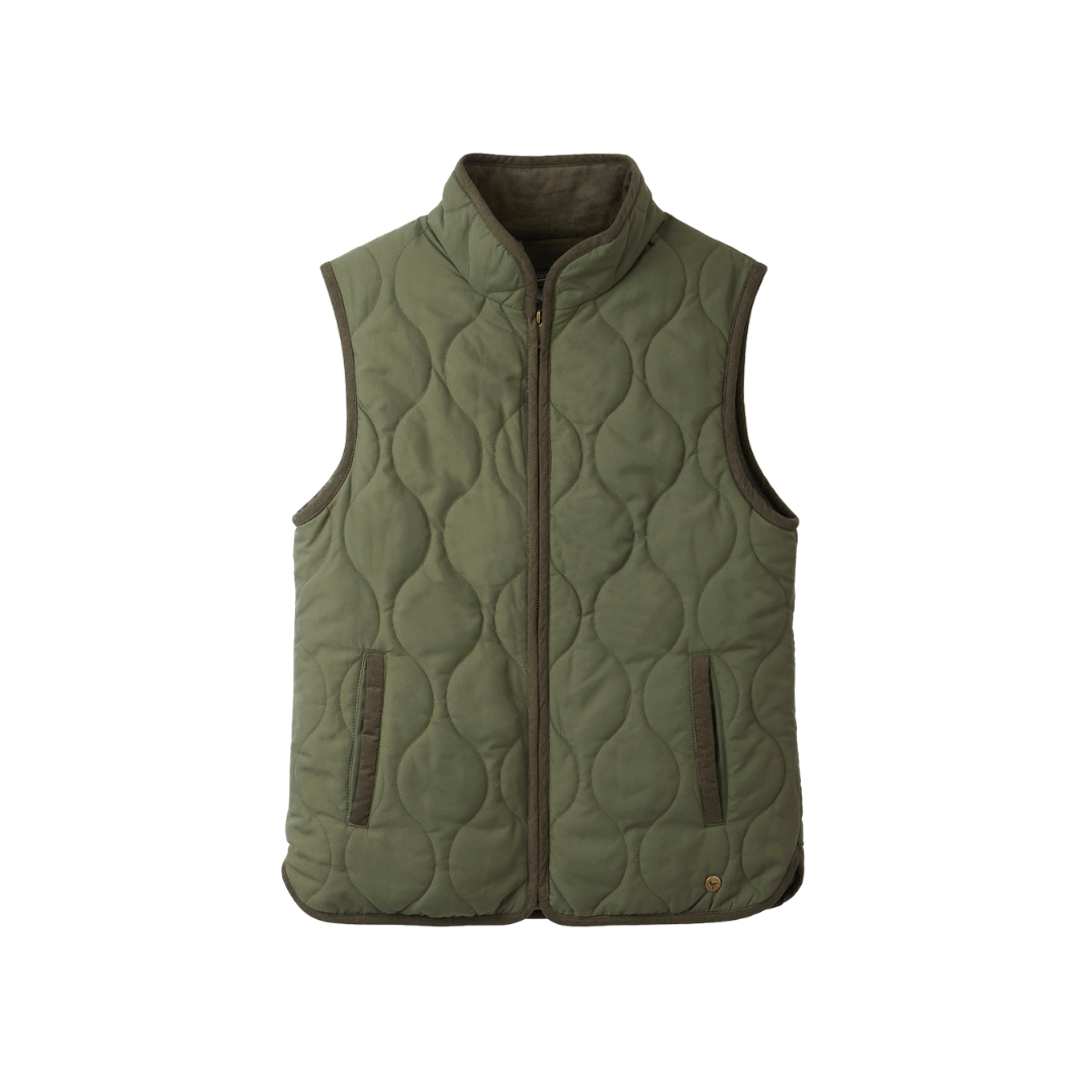 Hicks & Brown Clothing The Timworth Gilet in Green