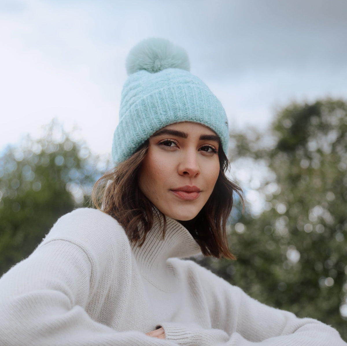 The Langham Pom Beanie in Mint Green – Hicks Brown