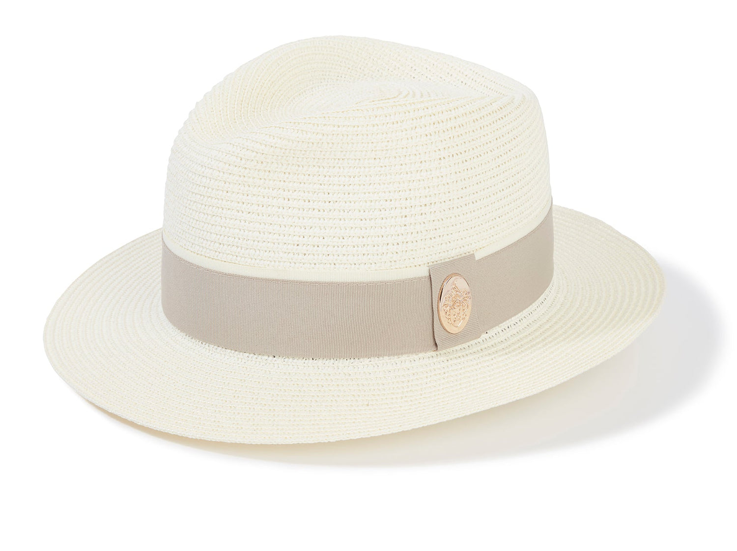 Hicks & Brown The Orford Fedora in Cream (Pebble Ribbon)