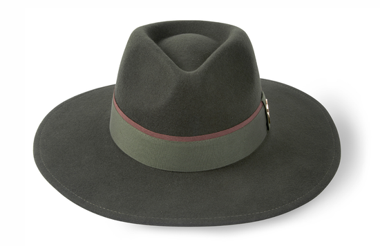 Hicks & Brown The Oxley Fedora in Olive Green