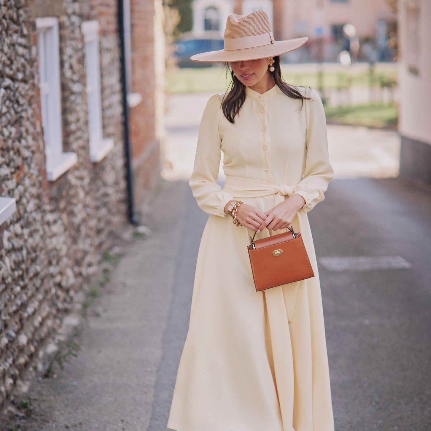 Hicks & Brown The Pebmarsh Fedora in Champagne