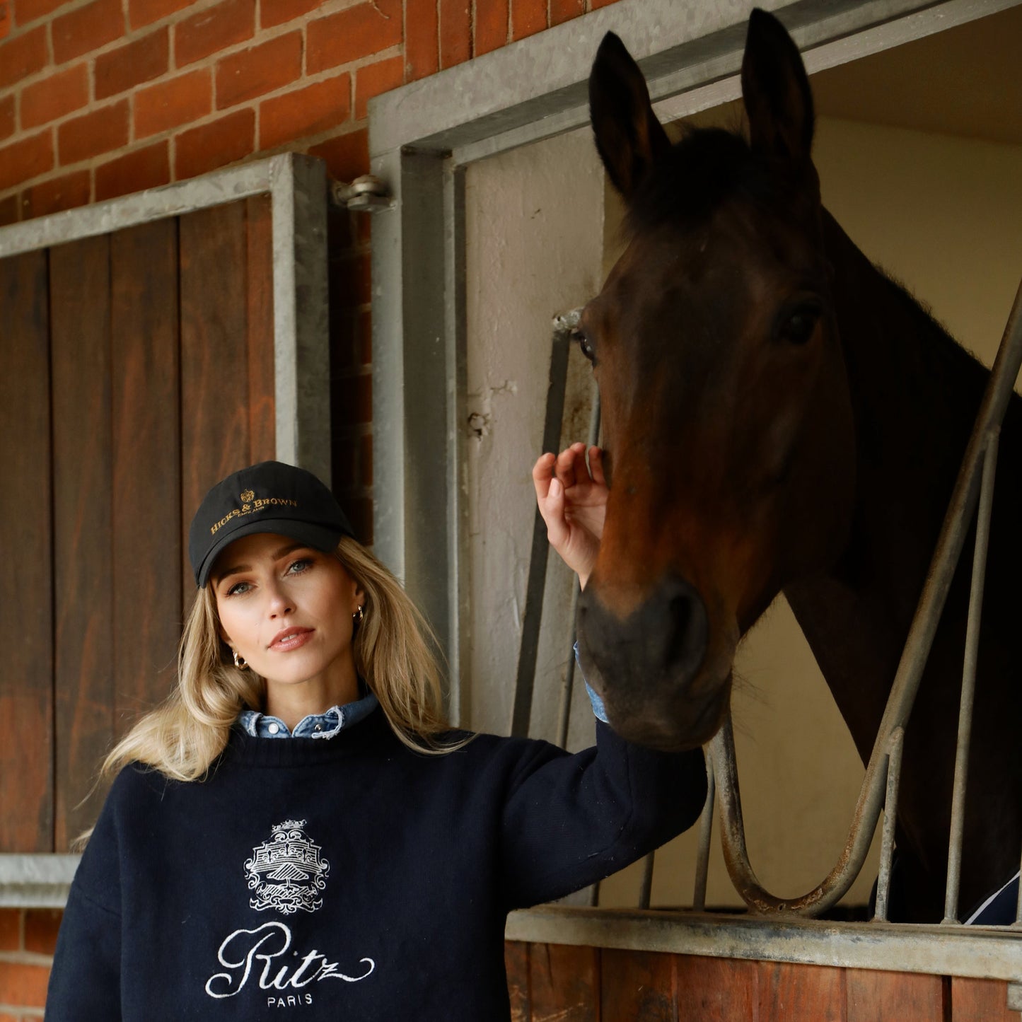 Hicks & Brown The Wax Baseball Cap in Navy