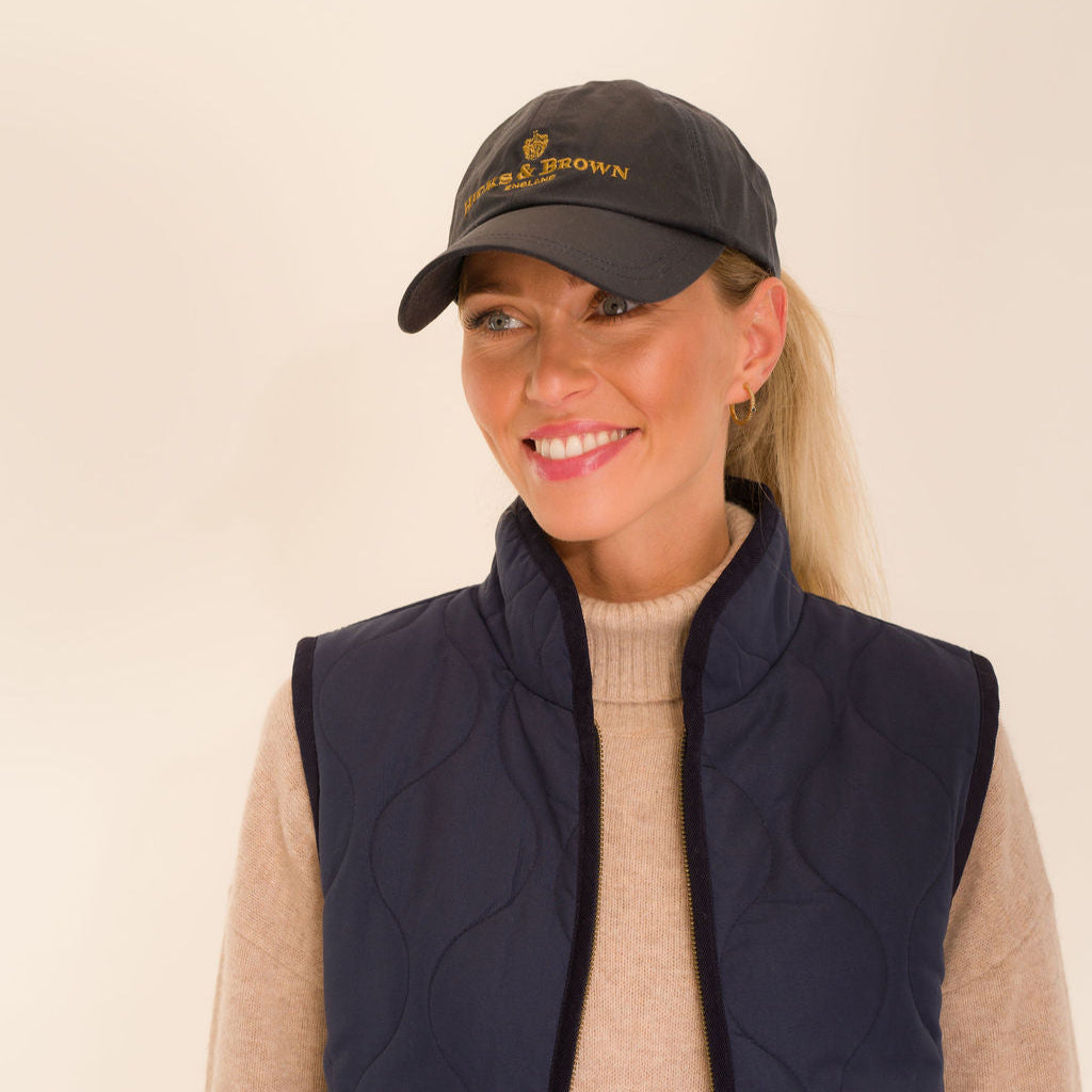 Hicks & Brown The Wax Baseball Cap in Navy