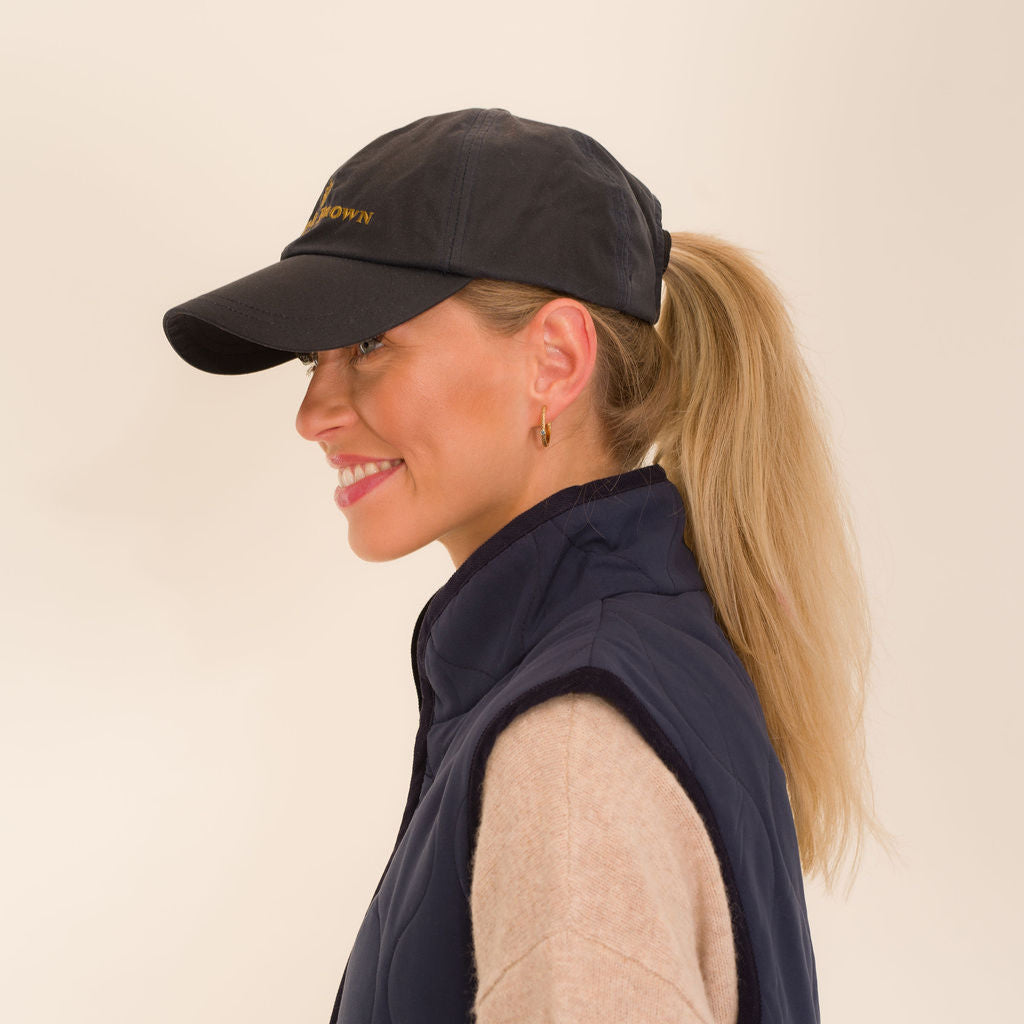 Hicks & Brown The Wax Baseball Cap in Navy