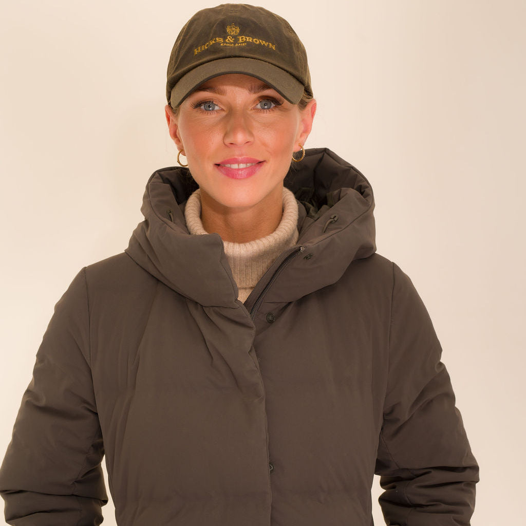 Hicks & Brown The Wax Baseball Cap in Olive Green