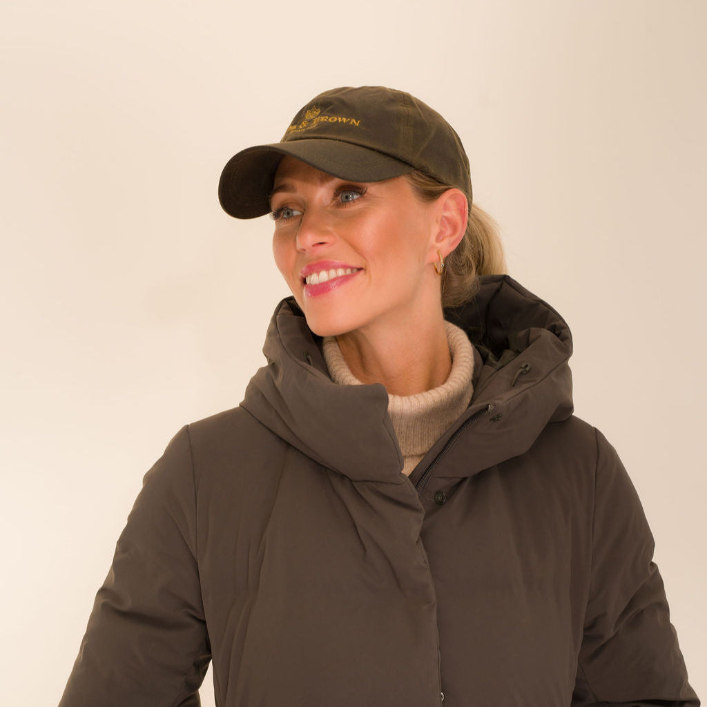 Hicks & Brown The Wax Baseball Cap in Olive Green