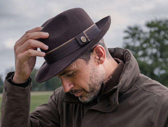 Hicks & Brown The Wingfield Trilby in Dark Brown