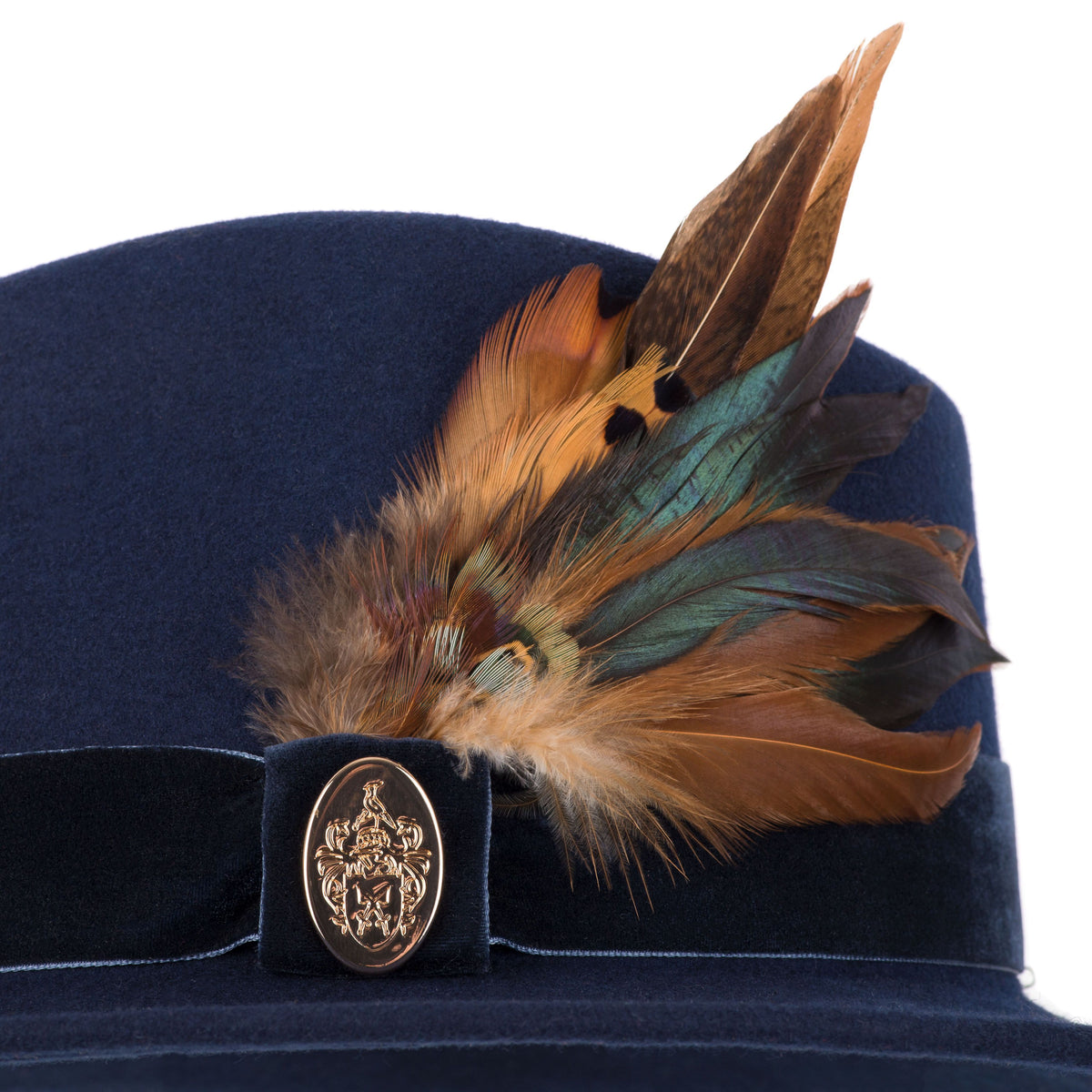 Blue and brown hat store