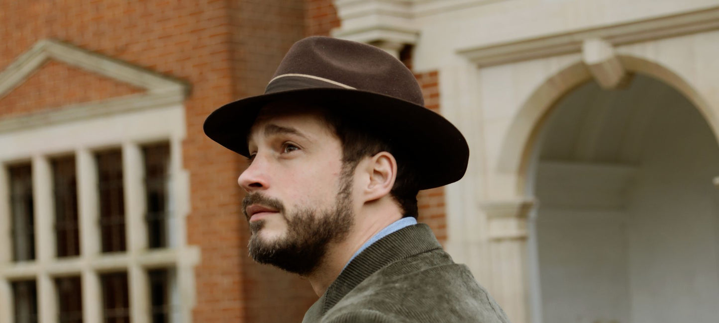 Men's Brown Trilby Hat