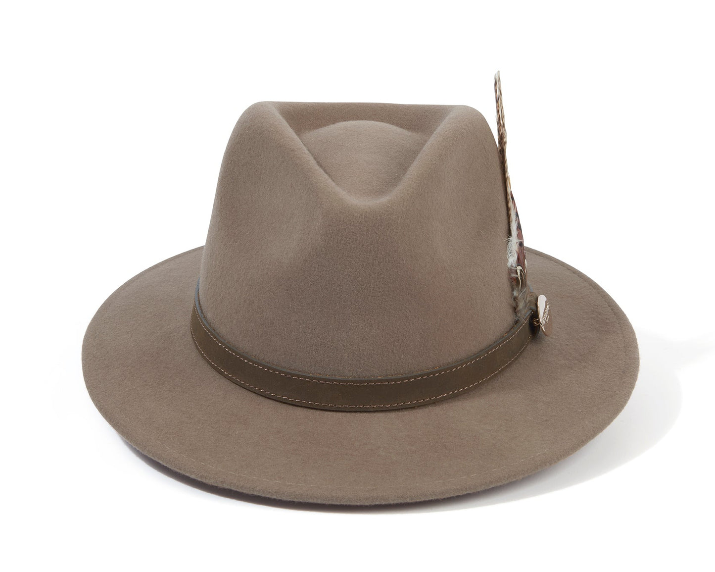 The Suffolk Fedora in Taupe (Bronze Feather)