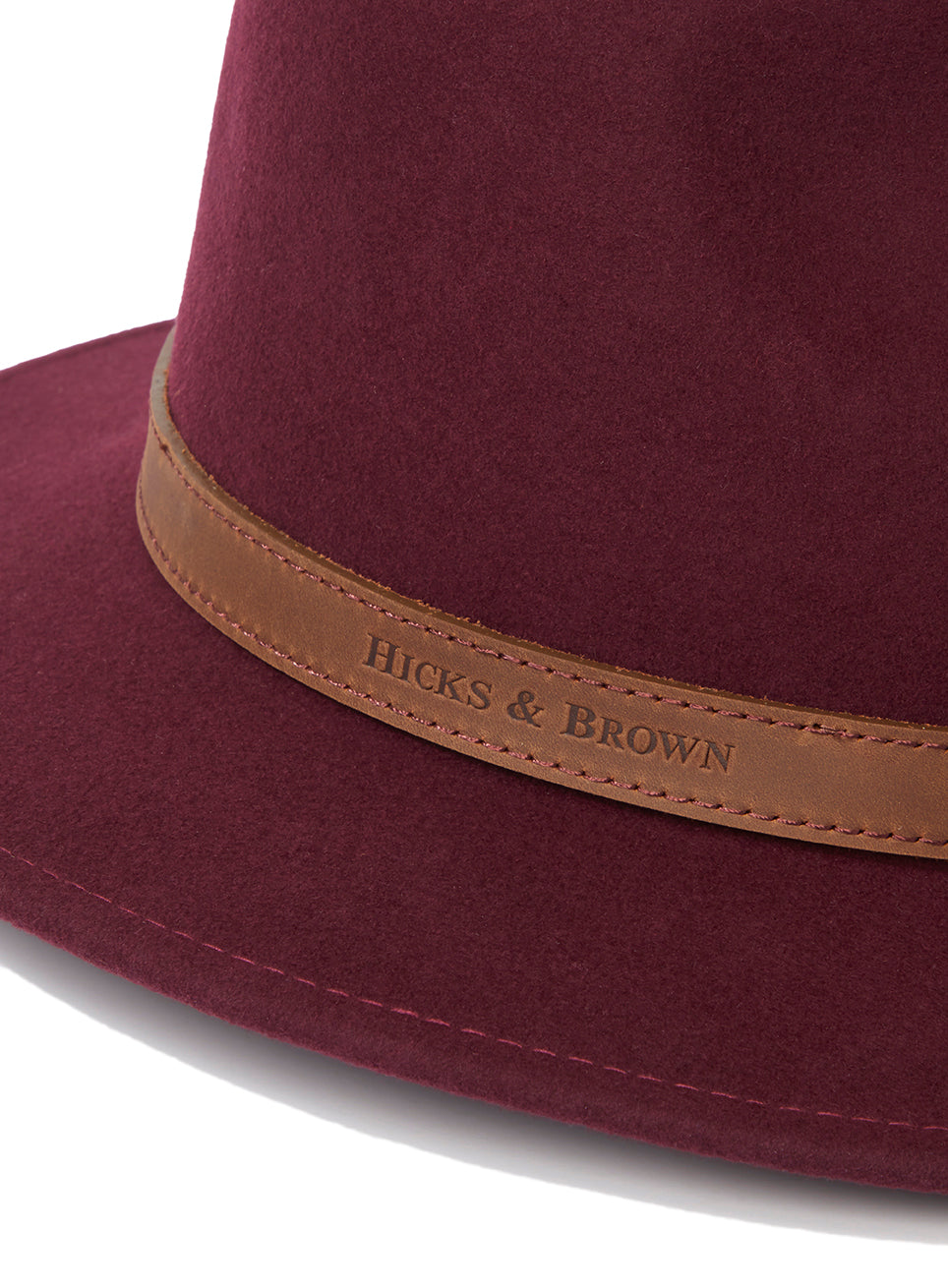 The Suffolk Fedora in Plum (Bronze Feather)