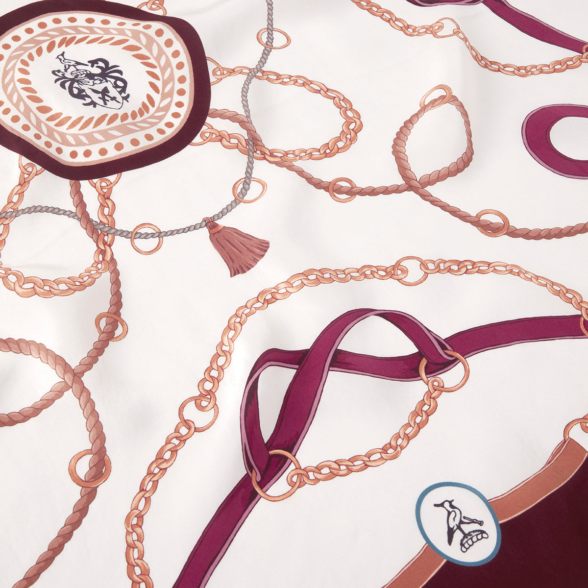 The Melford Silk Scarf in Plum