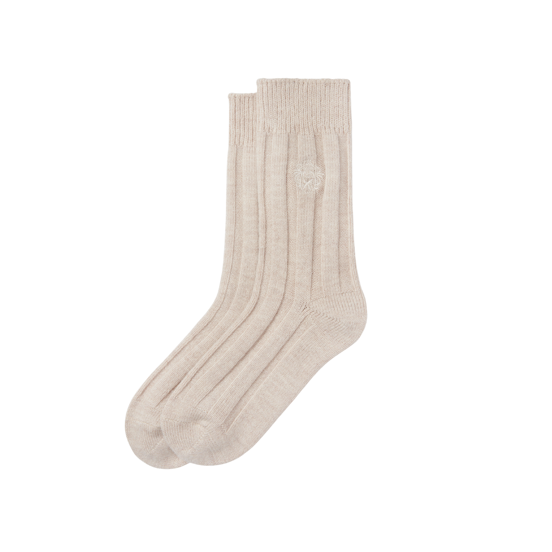 Ladies Merino Blend Socks in Oatmeal