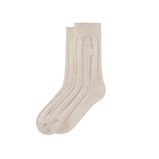 Ladies Merino Blend Socks in Oatmeal