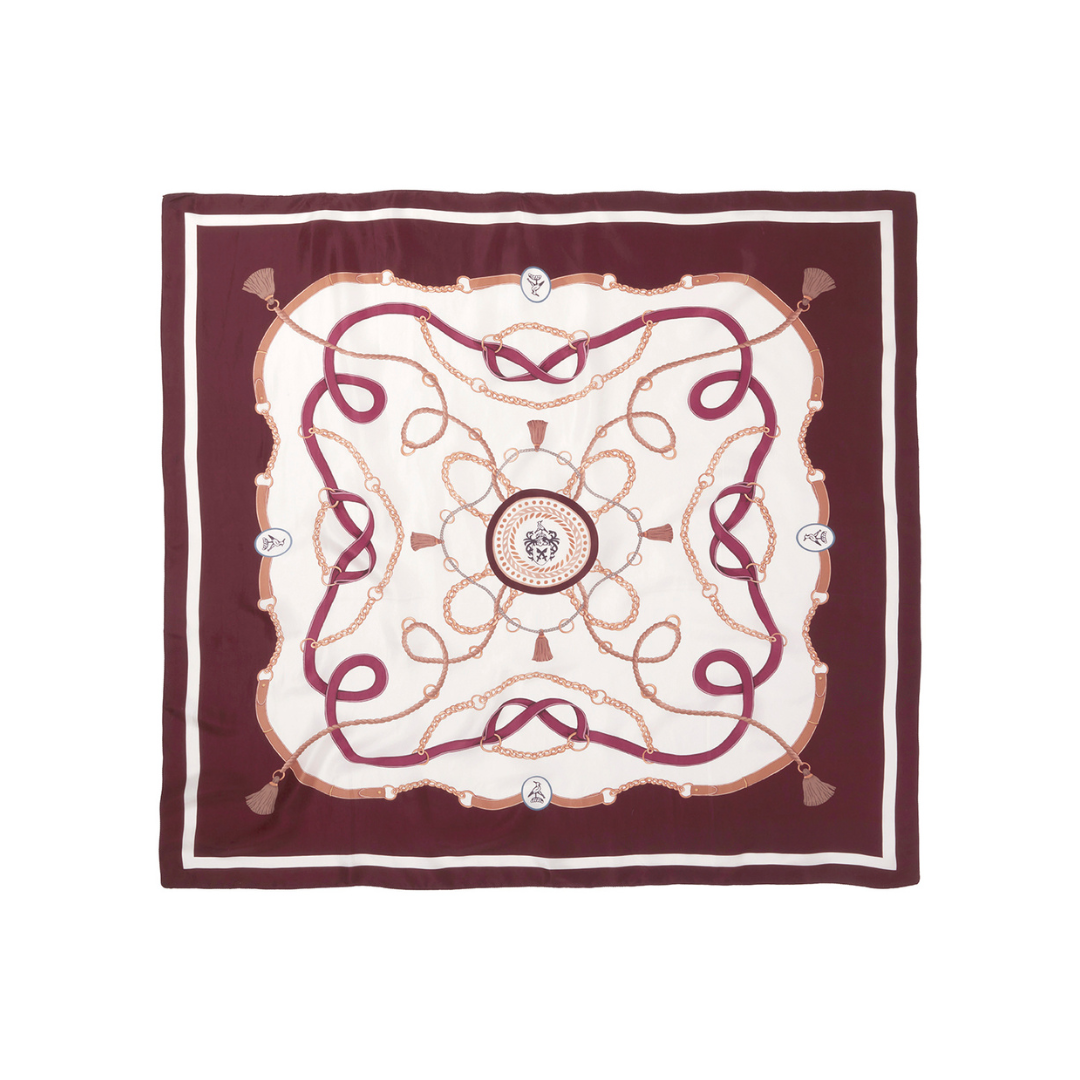 The Melford Silk Scarf in Plum