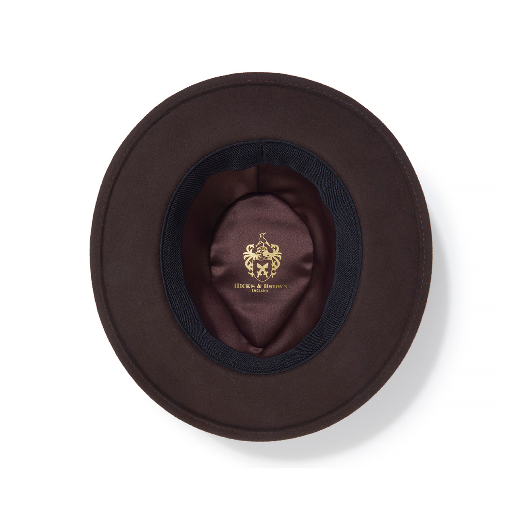 The Children's Suffolk Fedora in Dark Brown (Bronze Feather)