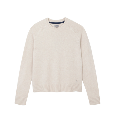 The Esme Merino Wool Crewneck Jumper in Oatmeal