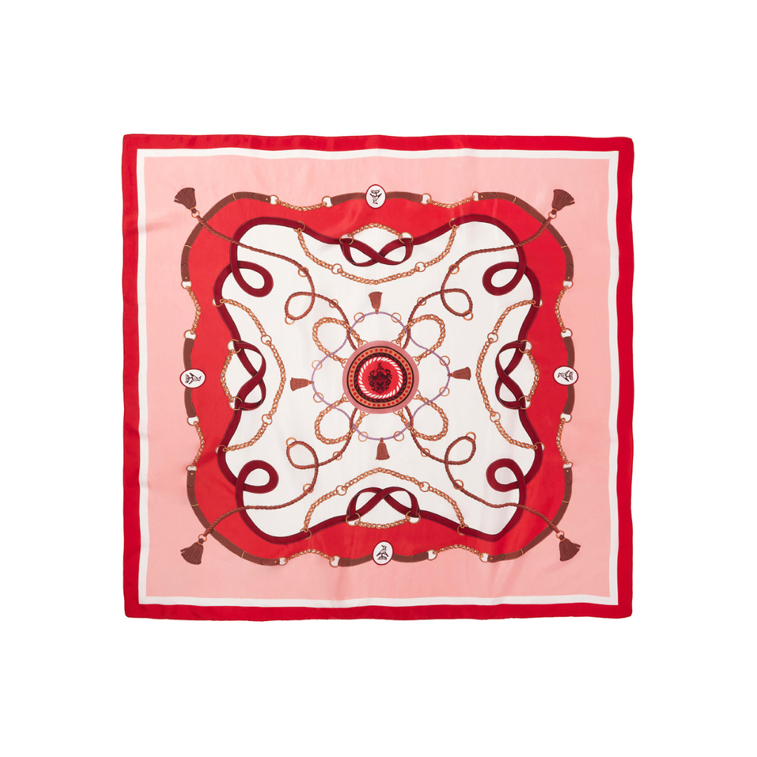 The Melford Silk Scarf in Pink