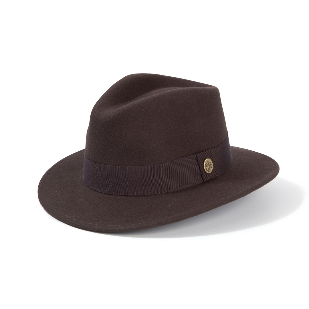 The Norfolk Fedora in Dark Brown
