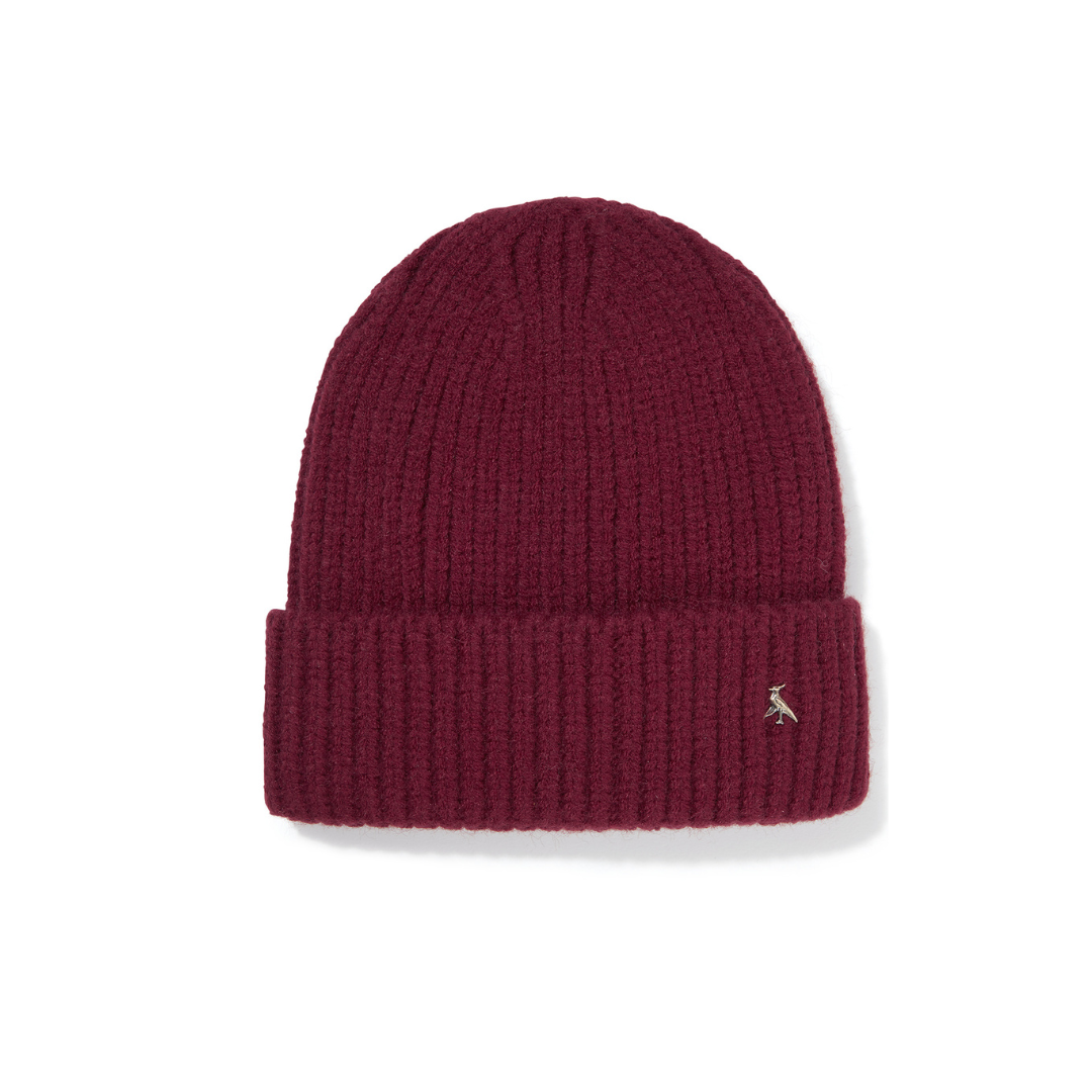 The Norton Rib Beanie in Plum