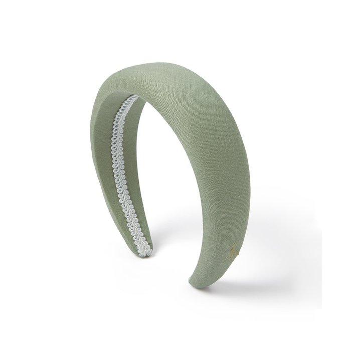 The Ophelia Linen Headband in Sage