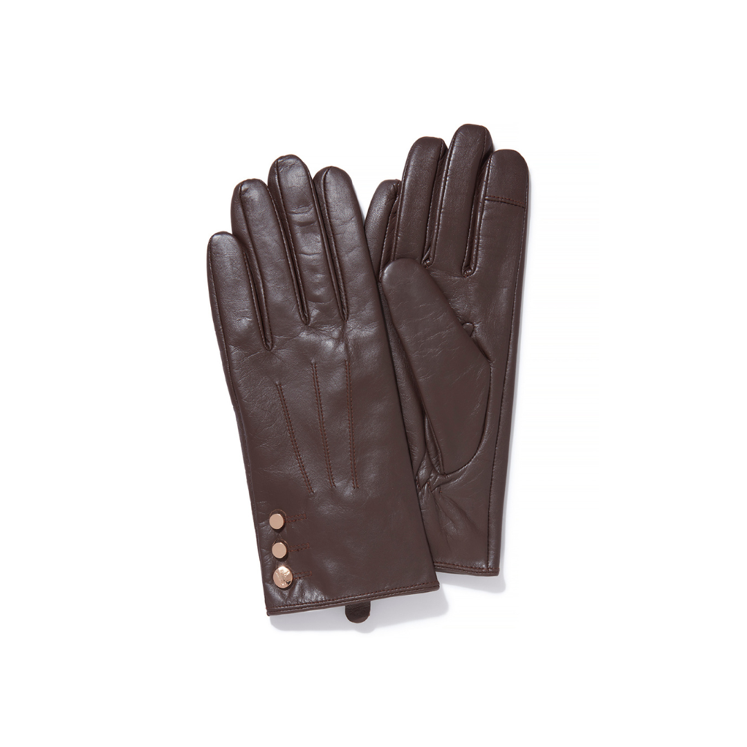Ladies Leather Gloves in Brown