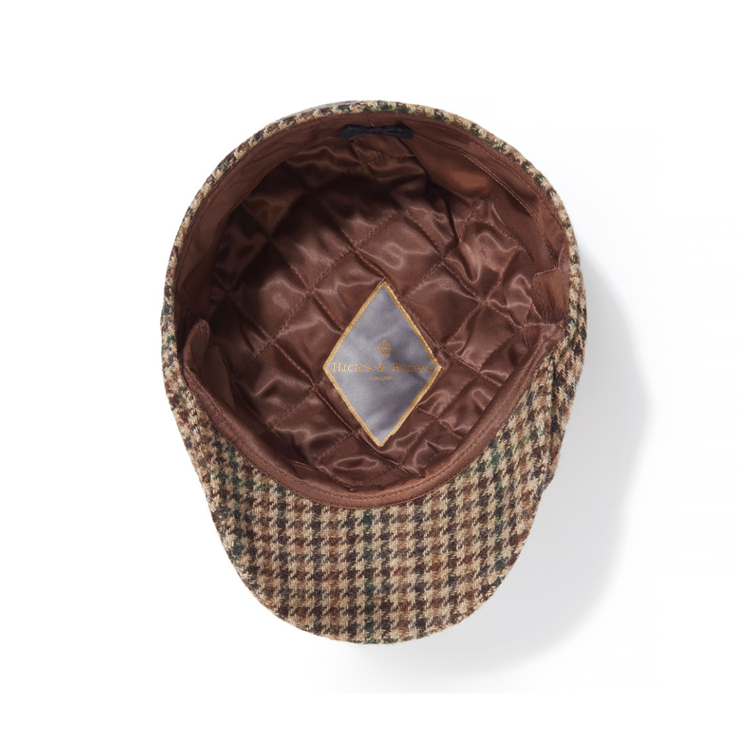 The Felsham Tweed Baker Boy Cap in Moss