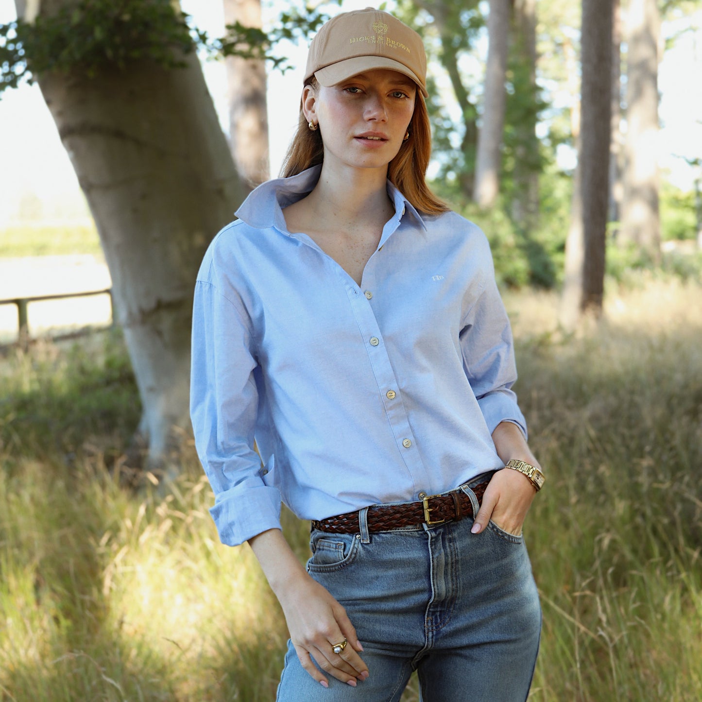 The Lara Cotton Shirt in Light Blue