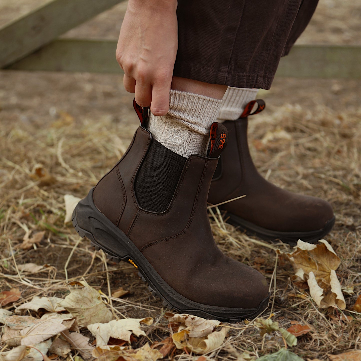 Ladies Merino Blend Socks in Oatmeal
