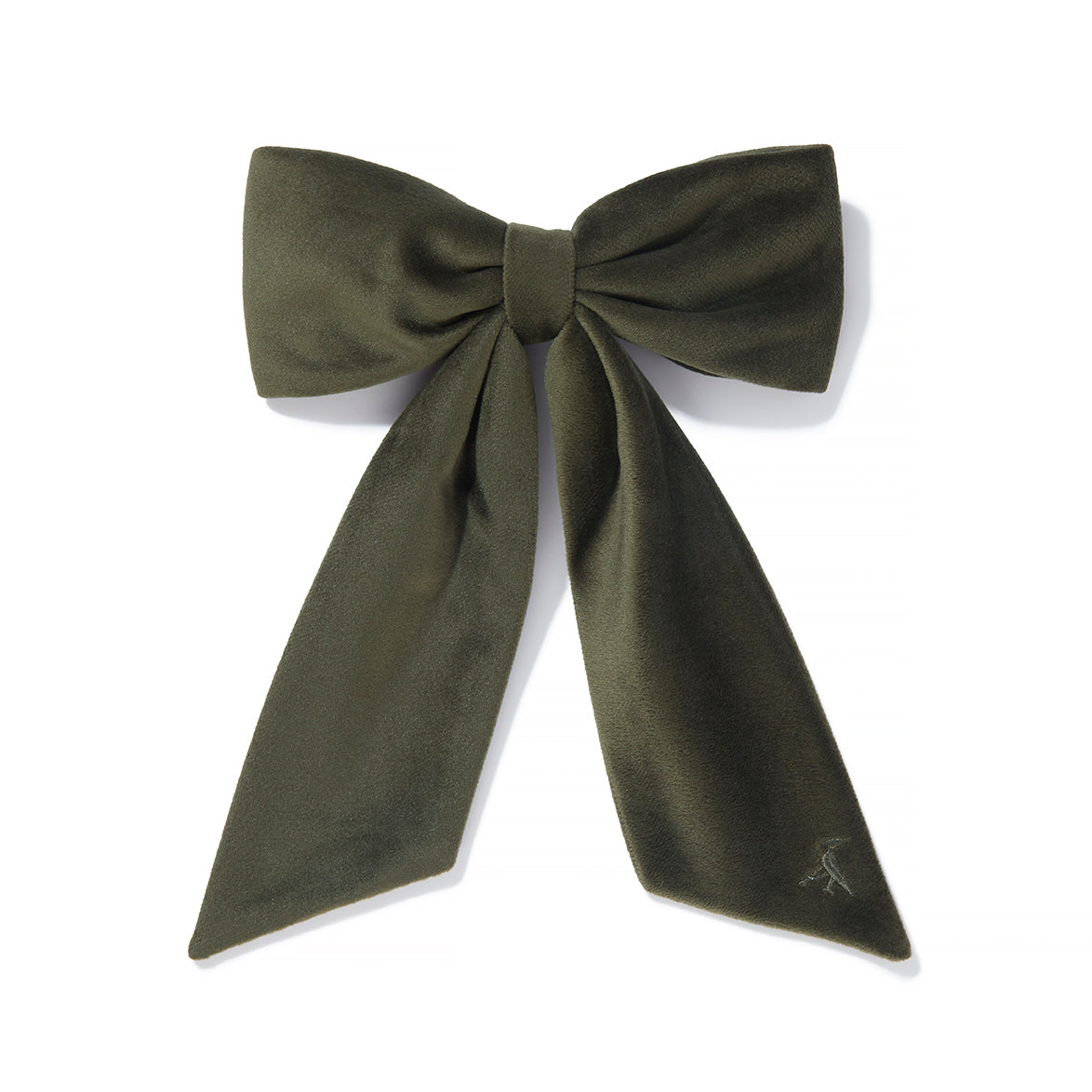 The Juliet Velvet Bow in Moss