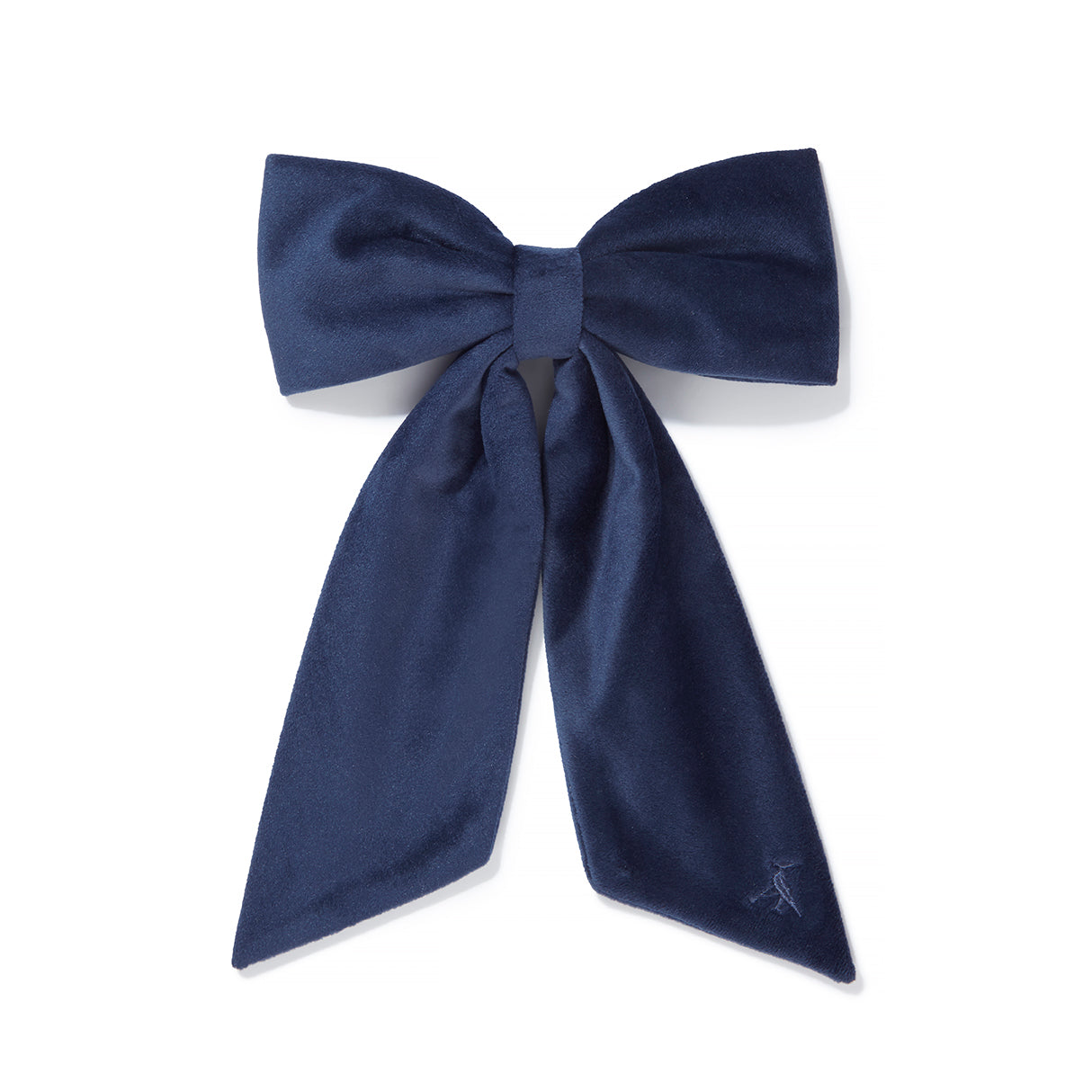 The Juliet Velvet Bow in Navy