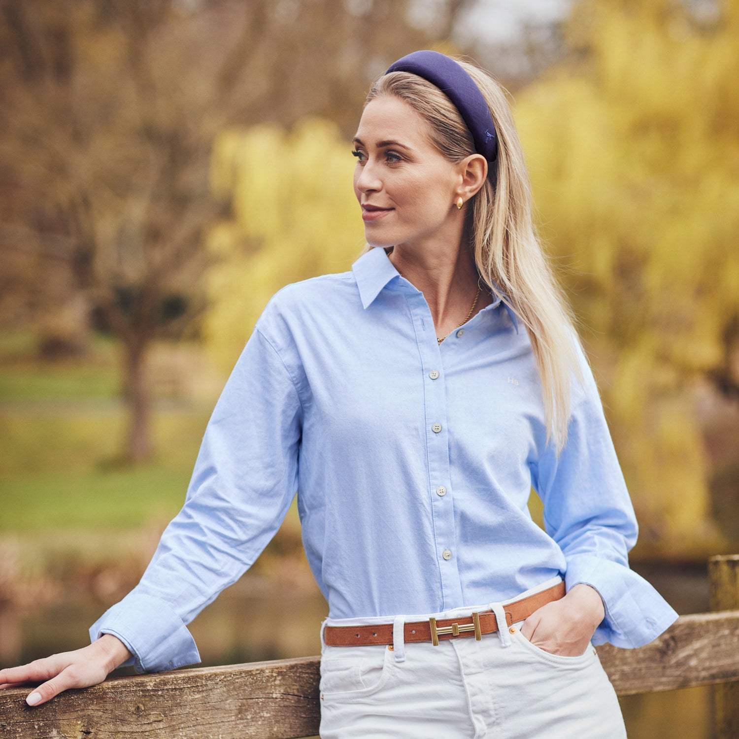 The Lara Cotton Shirt in Light Blue