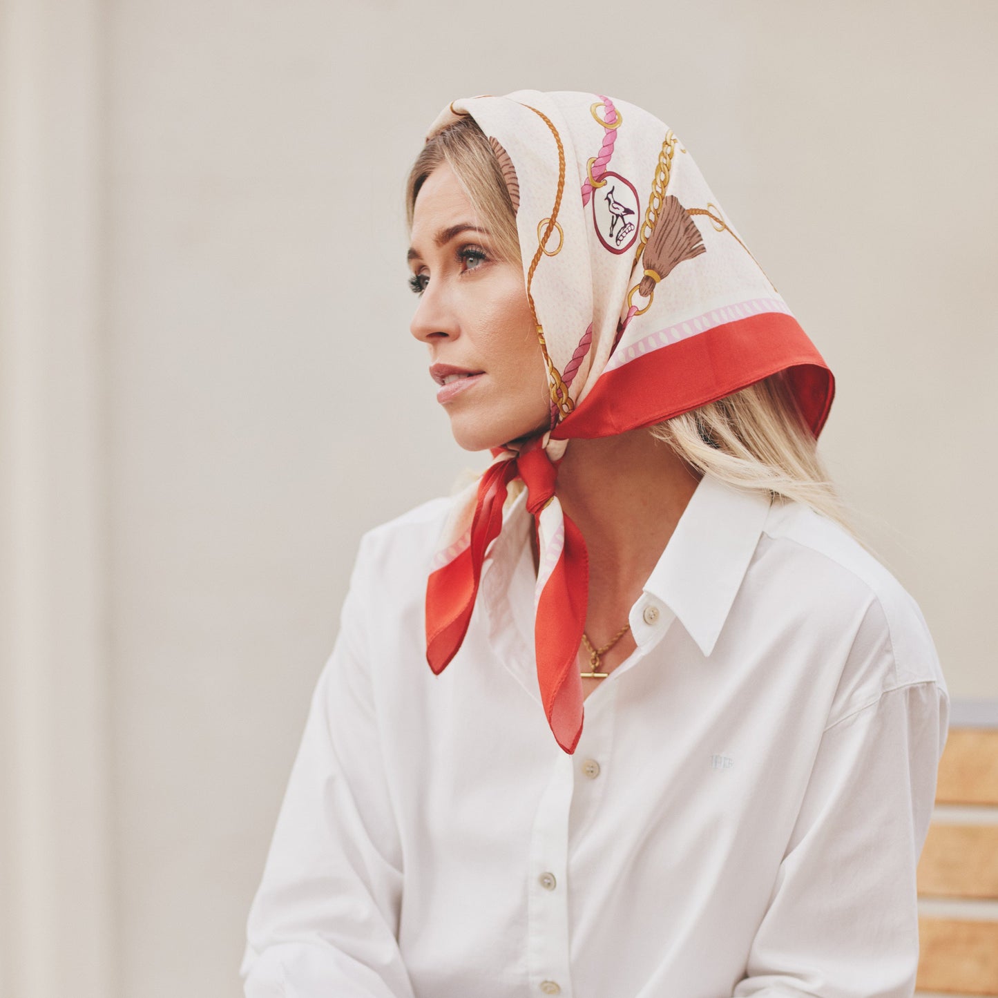 The Melford 'Mini' Silk Scarf in Pink