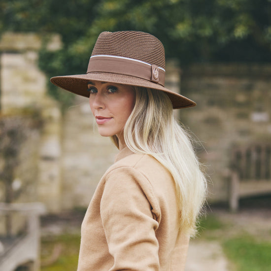 The Hemley Chocolate Women's Summer Straw Sun Hat - Hicks & Brown