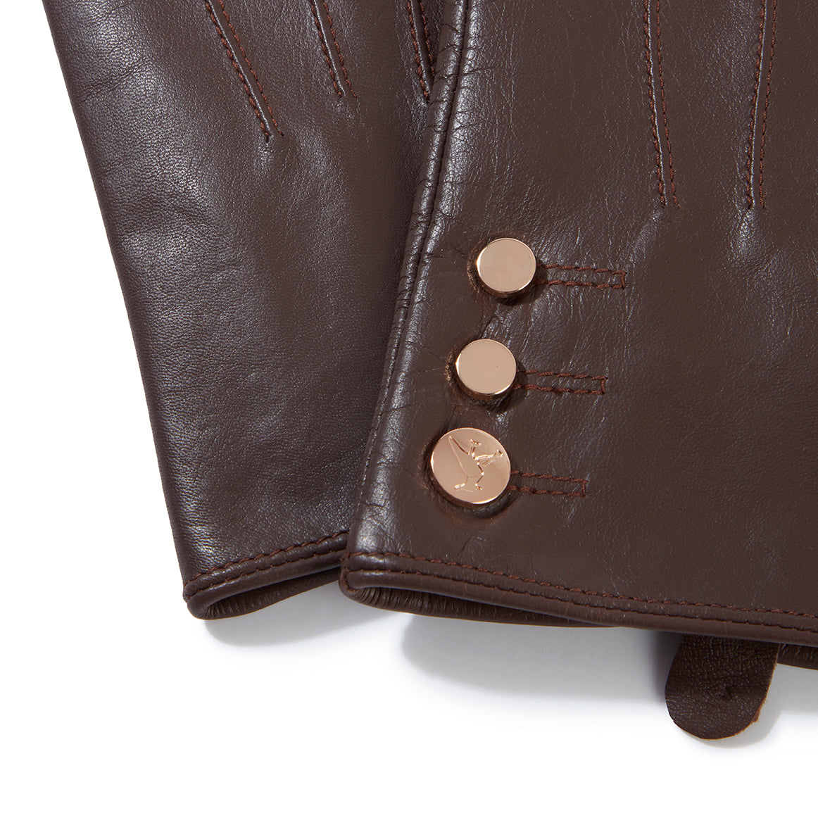 Ladies Leather Gloves in Brown
