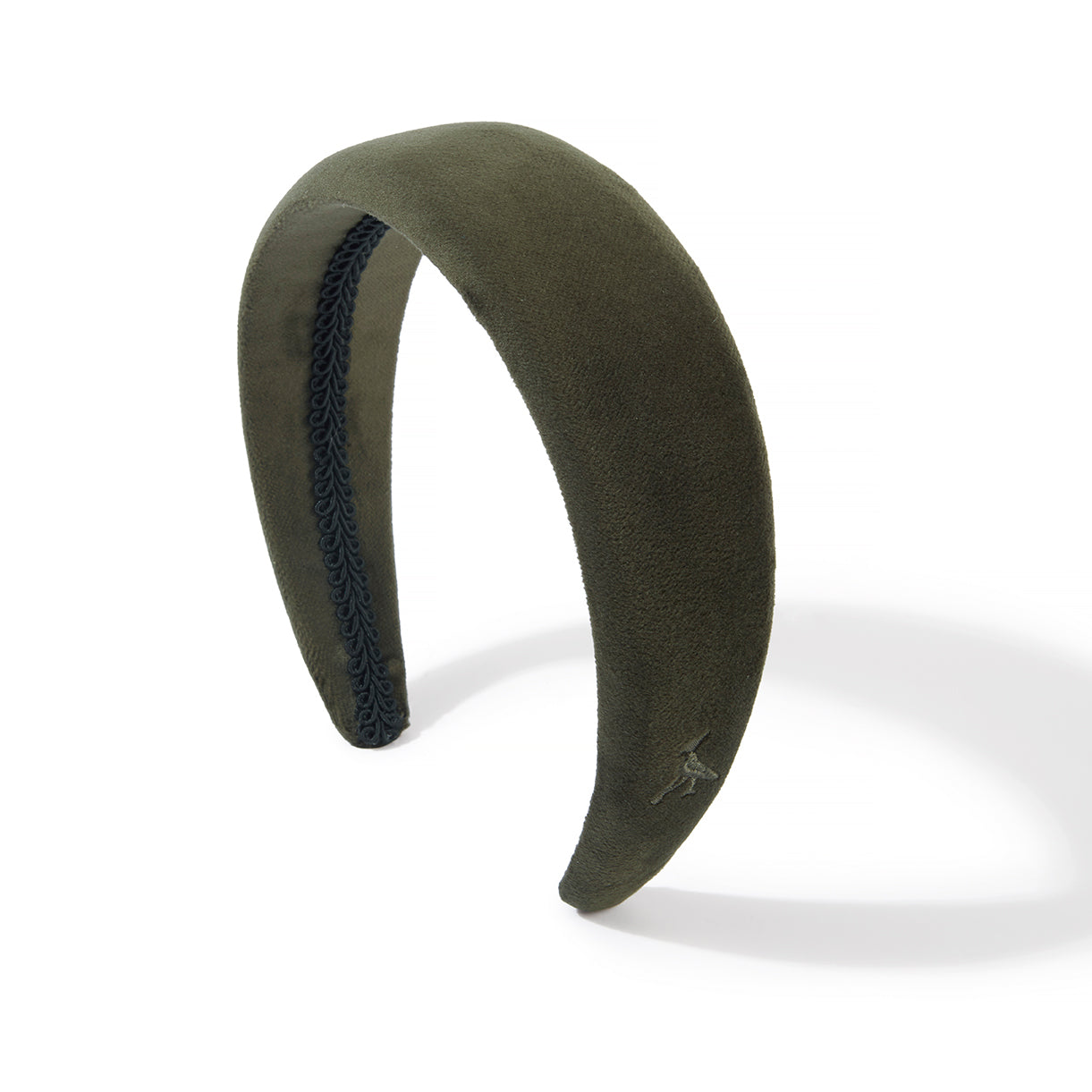 The Ophelia Velvet Headband in Moss