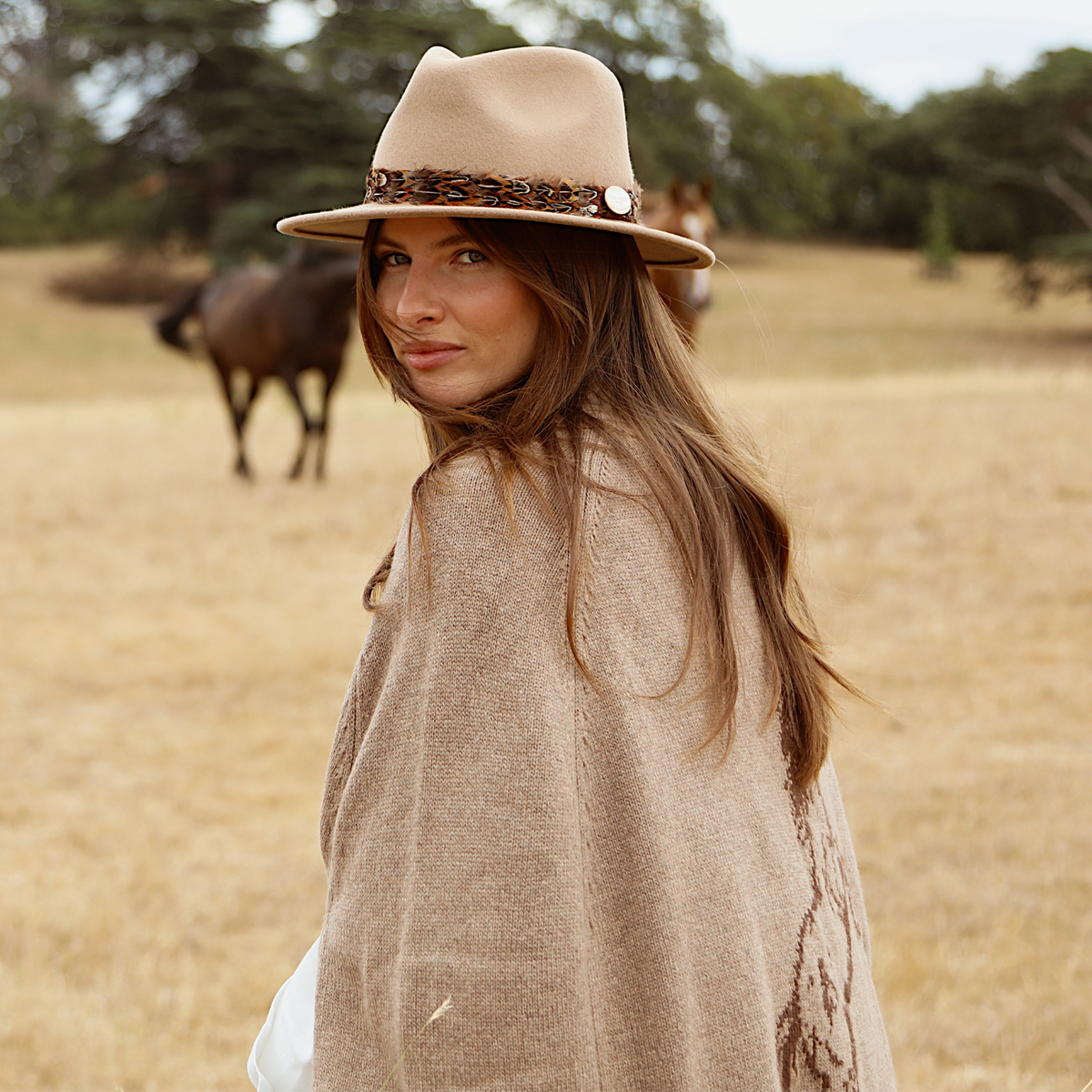 The Suffolk Fedora in Camel (Bronze Wrap)