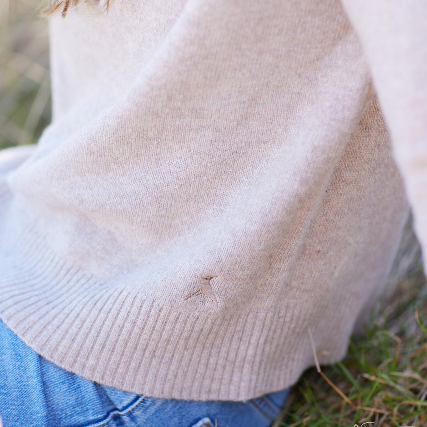 Hicks & Brown Clothing The Esme Crewneck Jumper in Sand