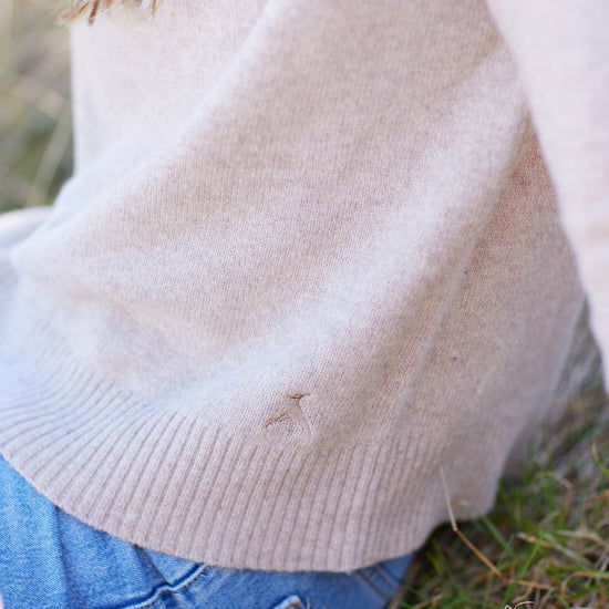 Hicks & Brown Clothing The Esme Crewneck Jumper in Sand