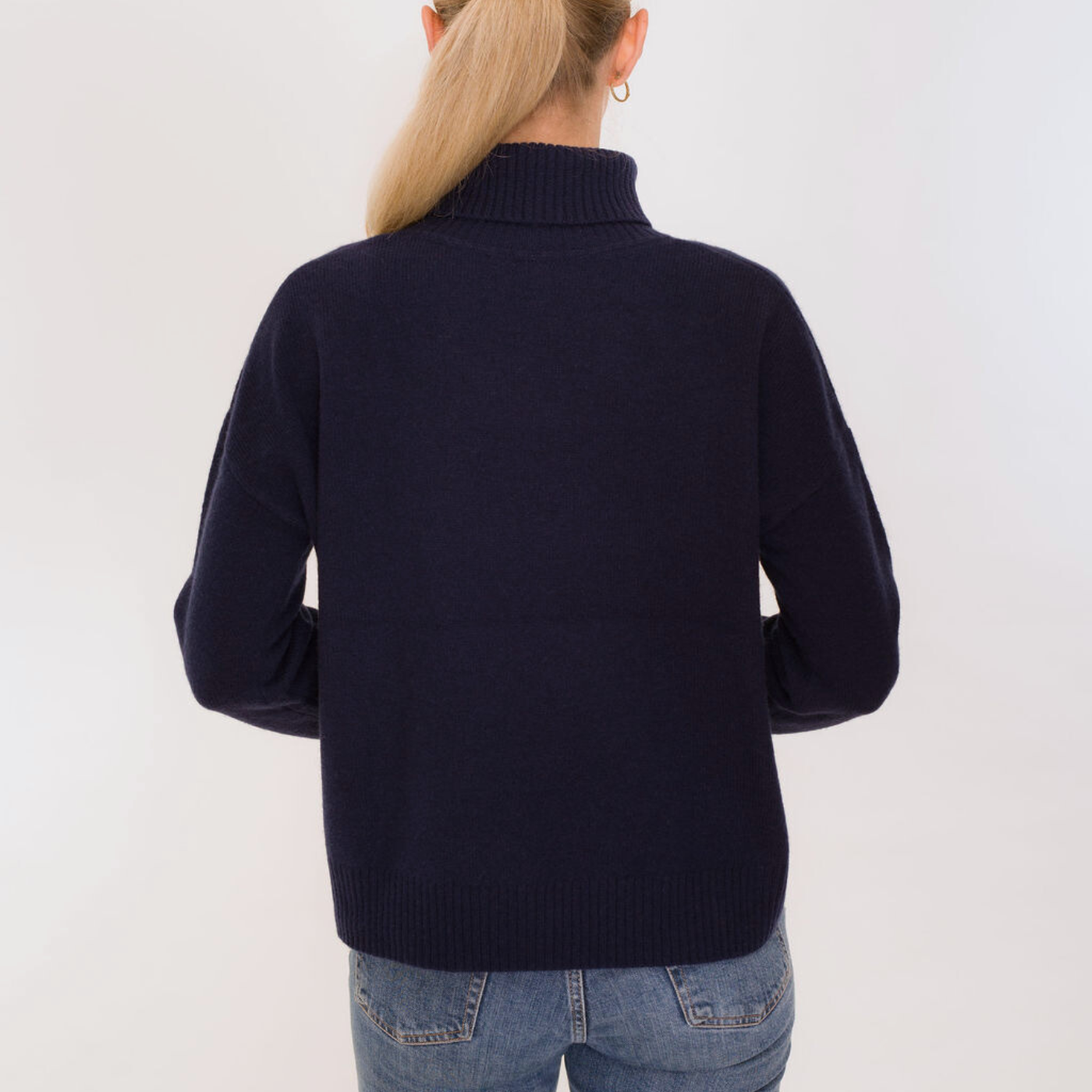 Hicks & Brown Clothing The Sophia Rollneck Jumper in Navy