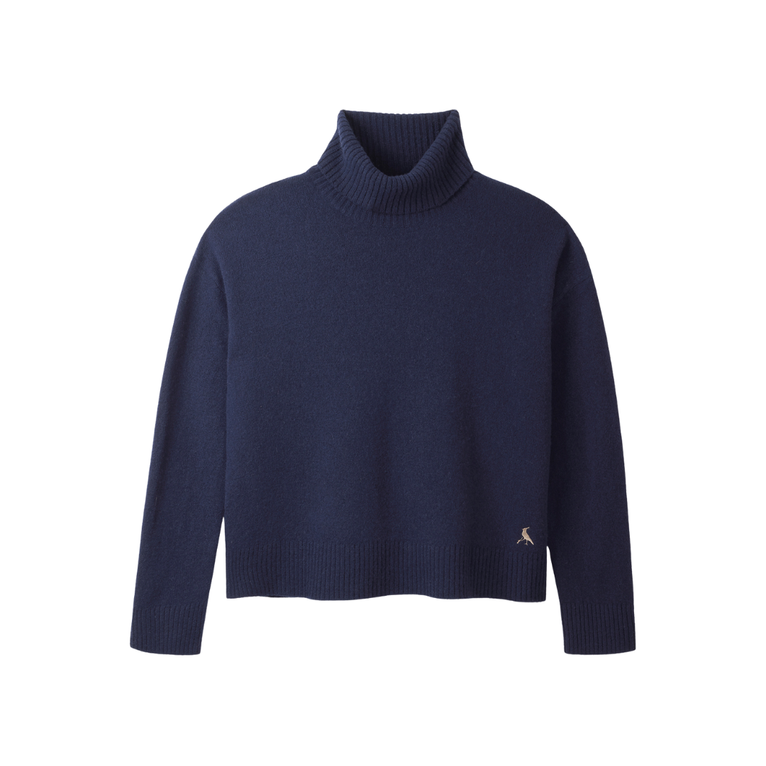 Hicks & Brown Clothing The Sophia Rollneck Jumper in Navy