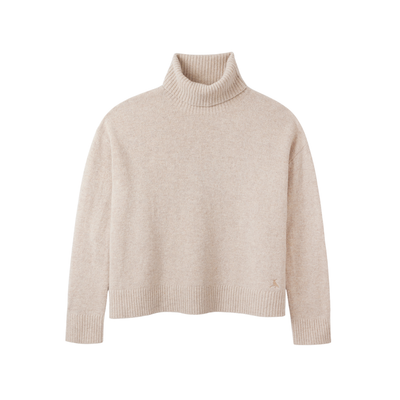 Hicks & Brown Clothing The Sophia Rollneck Jumper in Sand