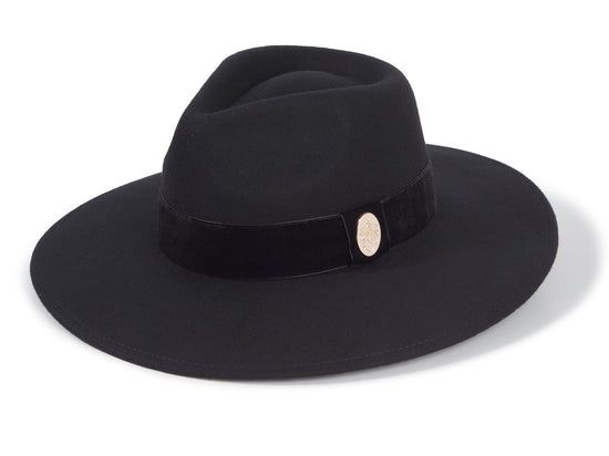 Hicks & Brown Hat The Oxley Fedora in Black Velvet