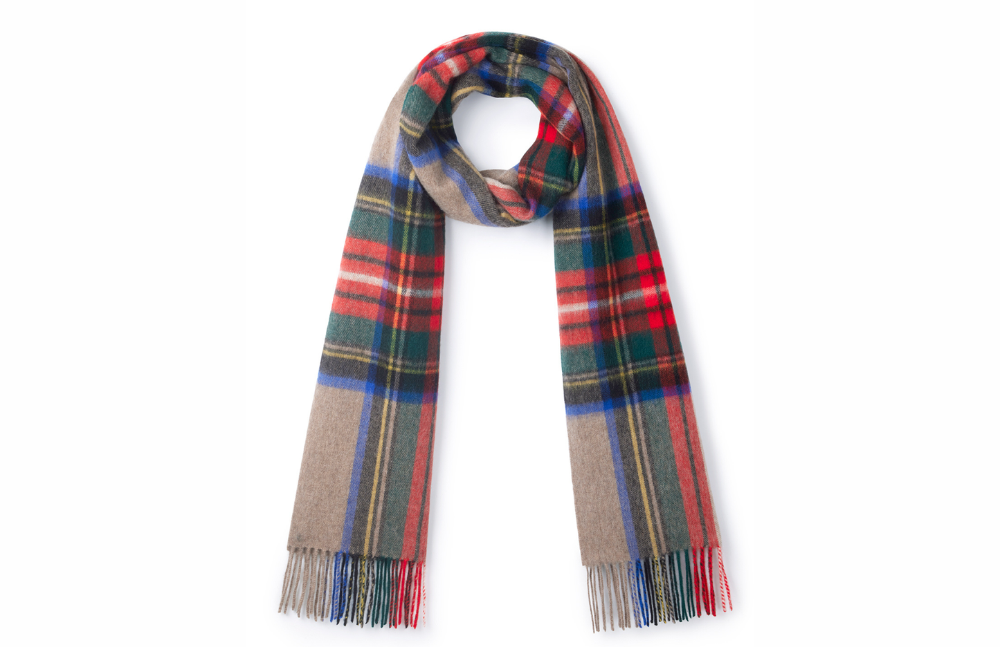 Hicks & Brown The Ashby Lambswool Scarf in Red Check