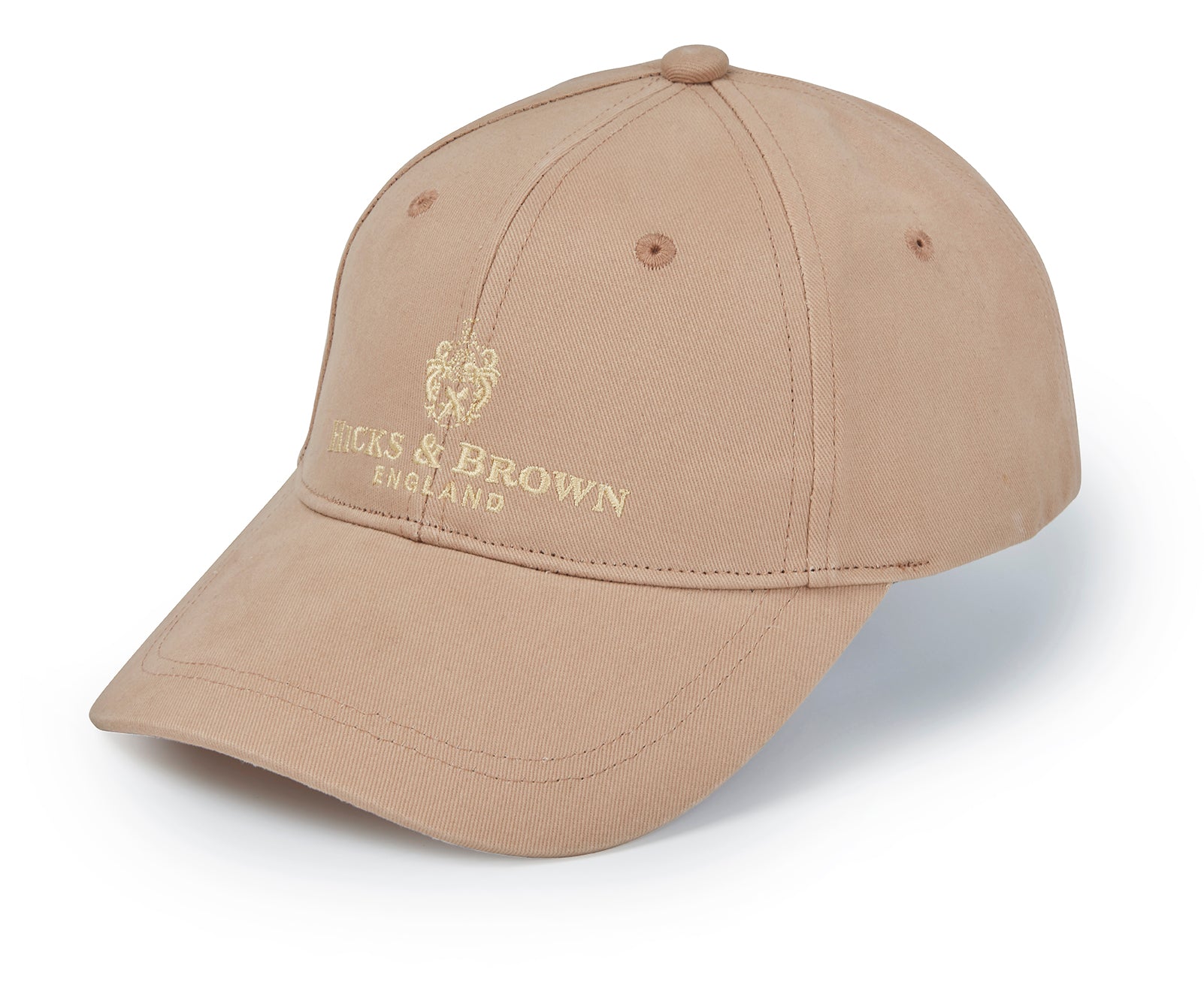 The Cotton Baseball Cap in Camel Hicks & Brown