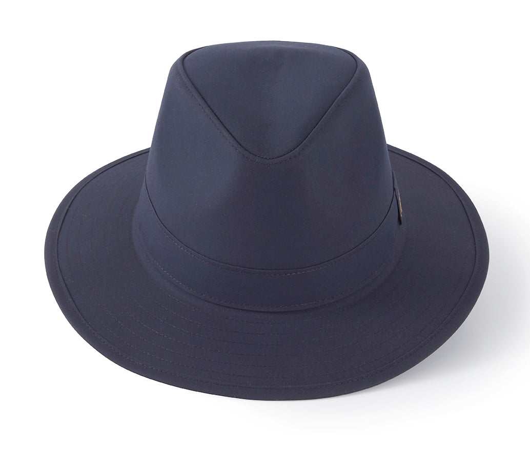 Hicks & Brown The Darsham Wax Fedora in Navy