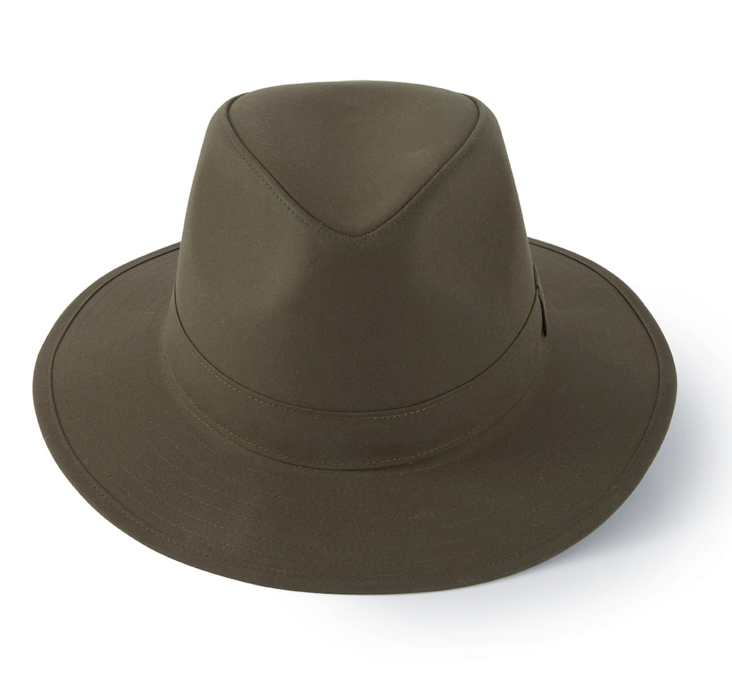 Load image into Gallery viewer, Hicks &amp;amp; Brown The Darsham Wax Fedora in Olive
