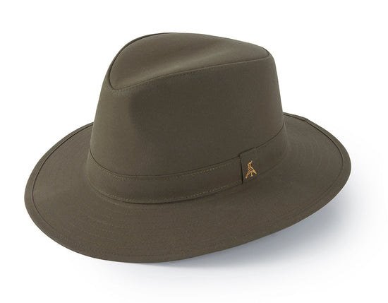 Hicks & Brown The Darsham Wax Fedora in Olive