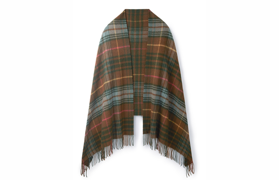 Hicks & Brown The Fornham Lambswool Scarf in Brown Check